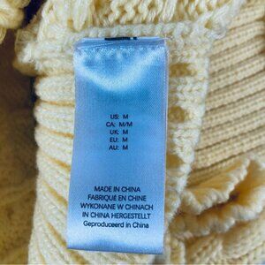 Sydney & Co. London  Yellow Knit Dog Sweater  Size Medium